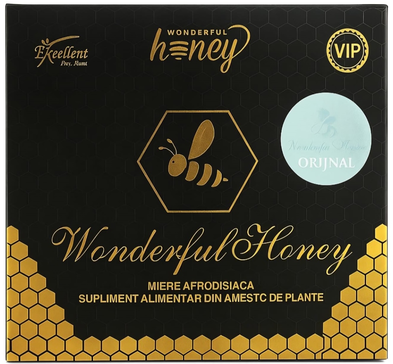 Wonderful Honey - miere pentru performante sexuale - 12 pliculete x 15g